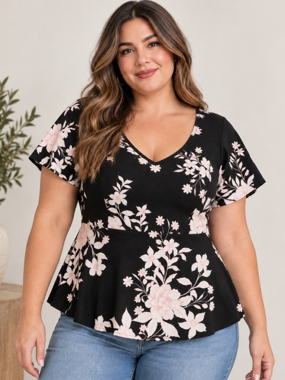 Torrid Sweetheart Flutter Sleeve Peplum Top